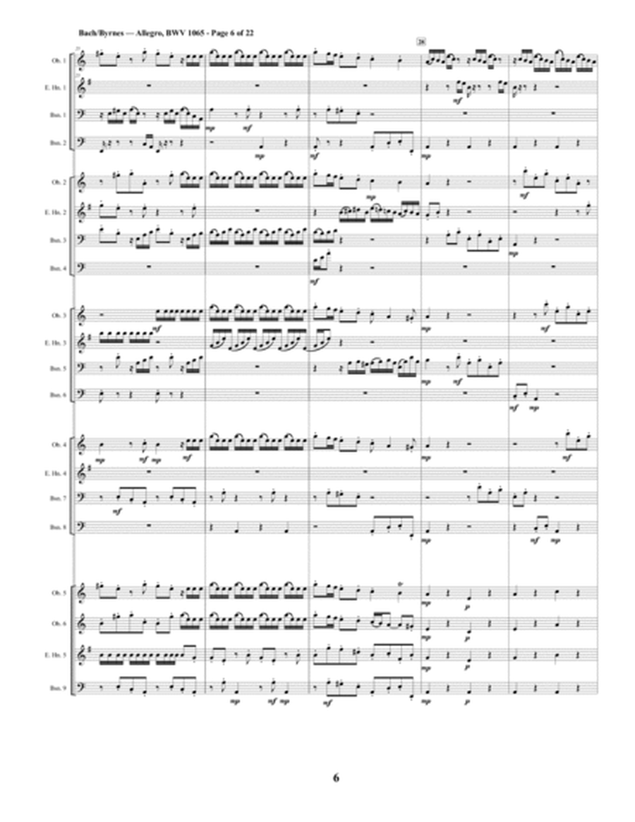 Concerto in A Minor, BWV 1065, Allegro (Double Reed Choir) image number null