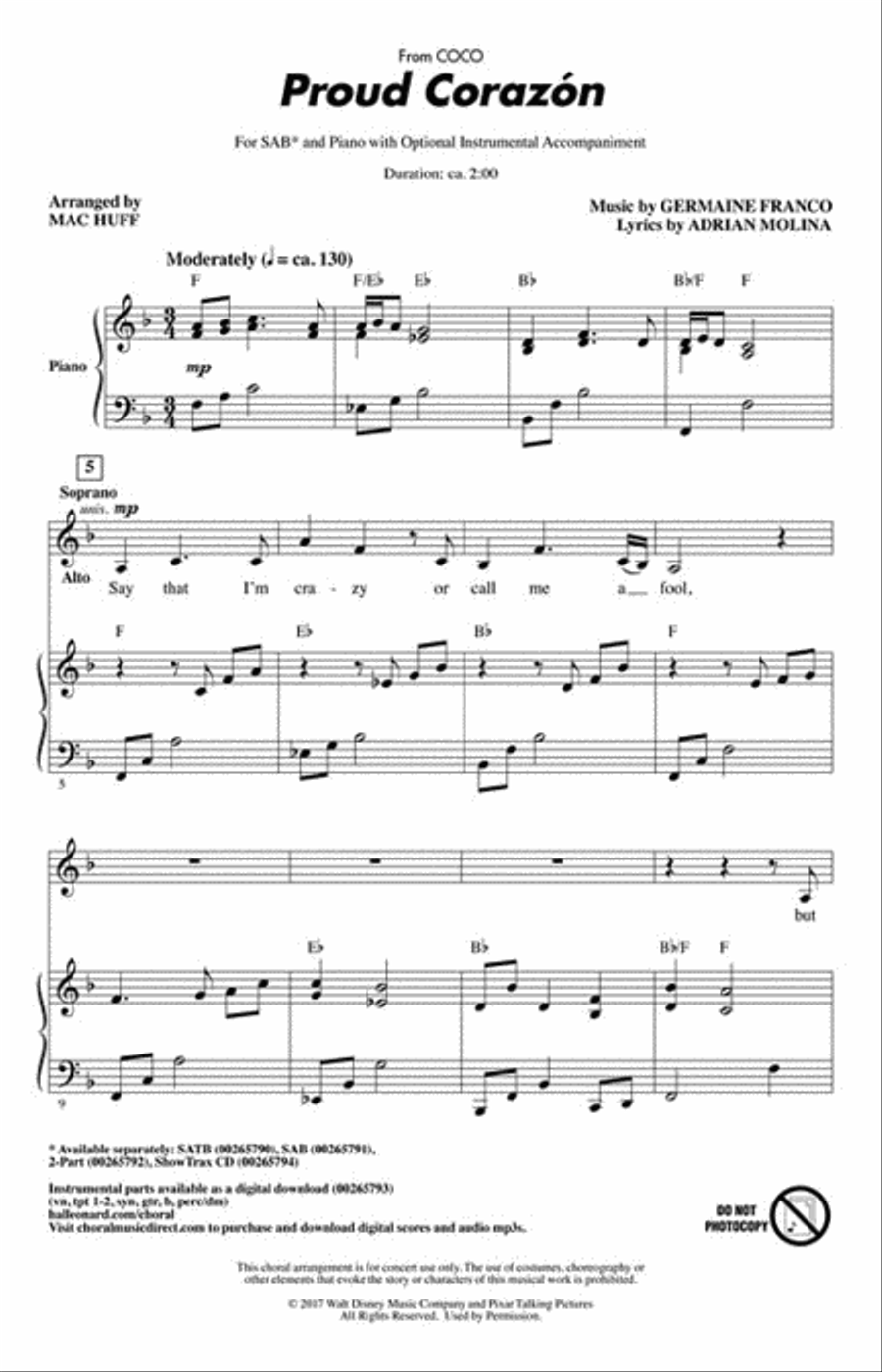 Proud Corazón Proud Corazón 3-Part scores gallery preview page 2