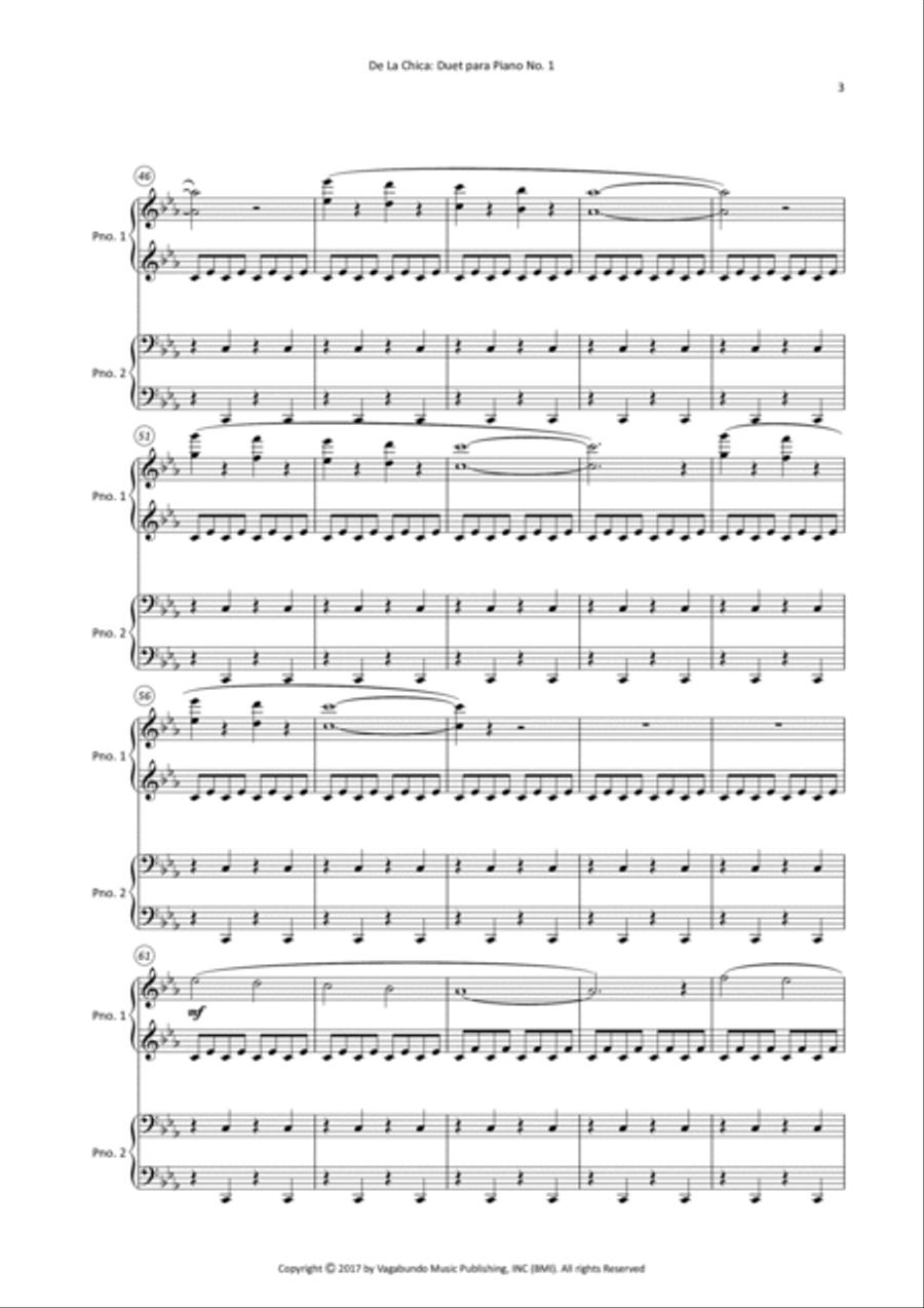 De La Chica: Duet No. 1 De La Chica: Duet No. 1 1 Piano, 4-Hands scores gallery preview page 6