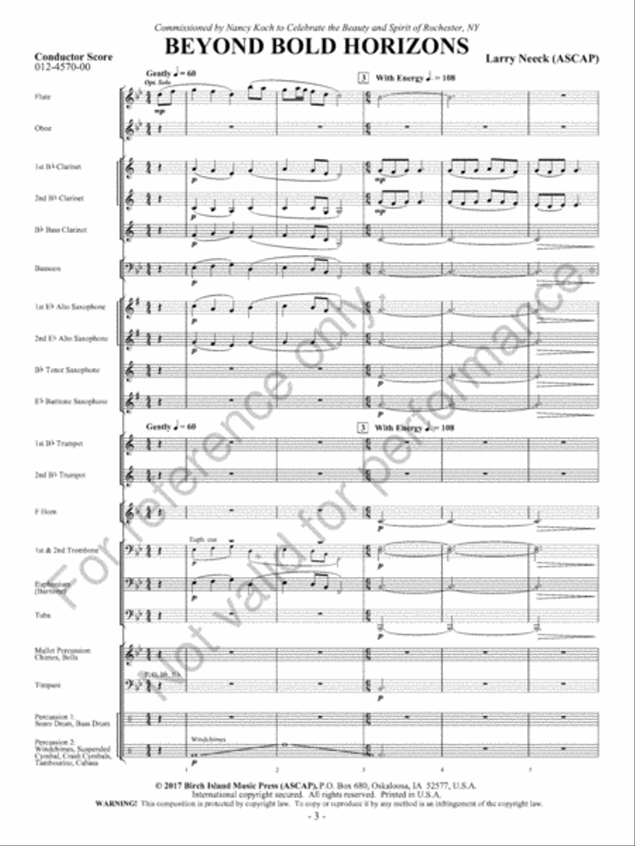 Beyond Bold Horizons Concert Band scores gallery preview page 4