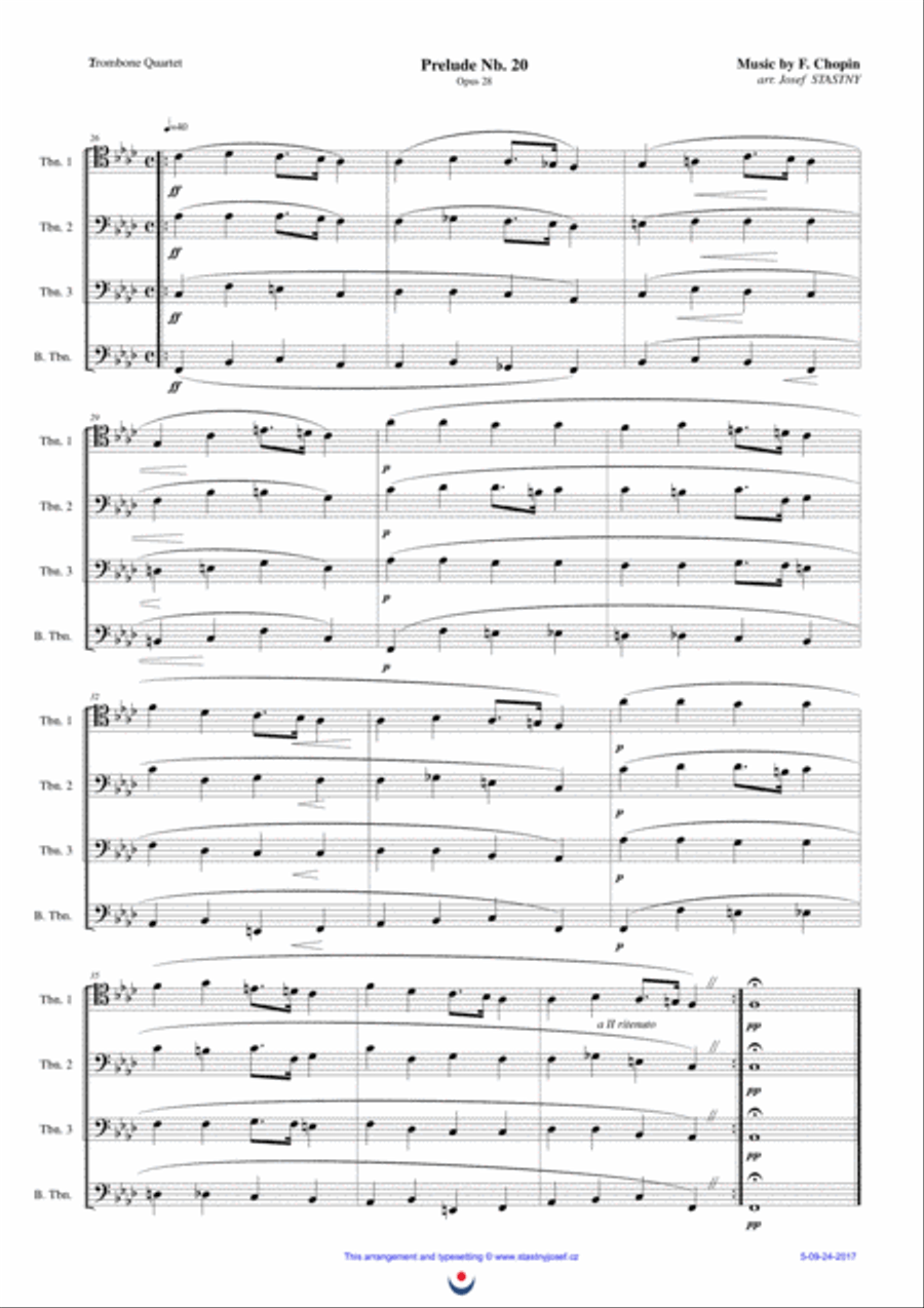 Preludes (Nb. 4 and Nb. 20) - Chopin Brass Ensemble scores gallery preview page 2