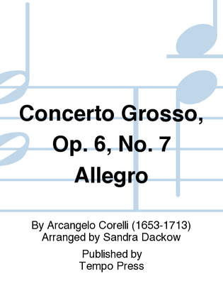 Book cover for Concerto Grosso, Op. 6 No. 7