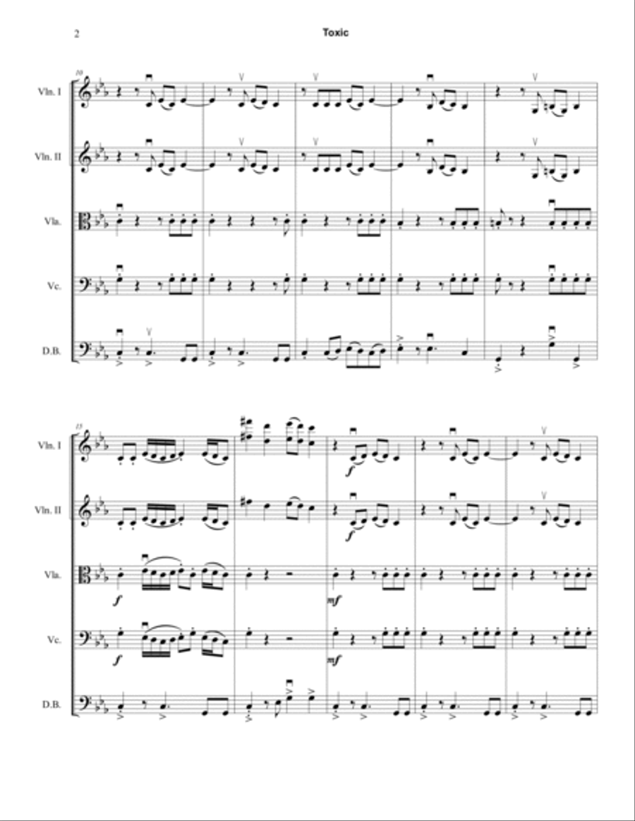 Toxic String Orchestra scores gallery preview page 2