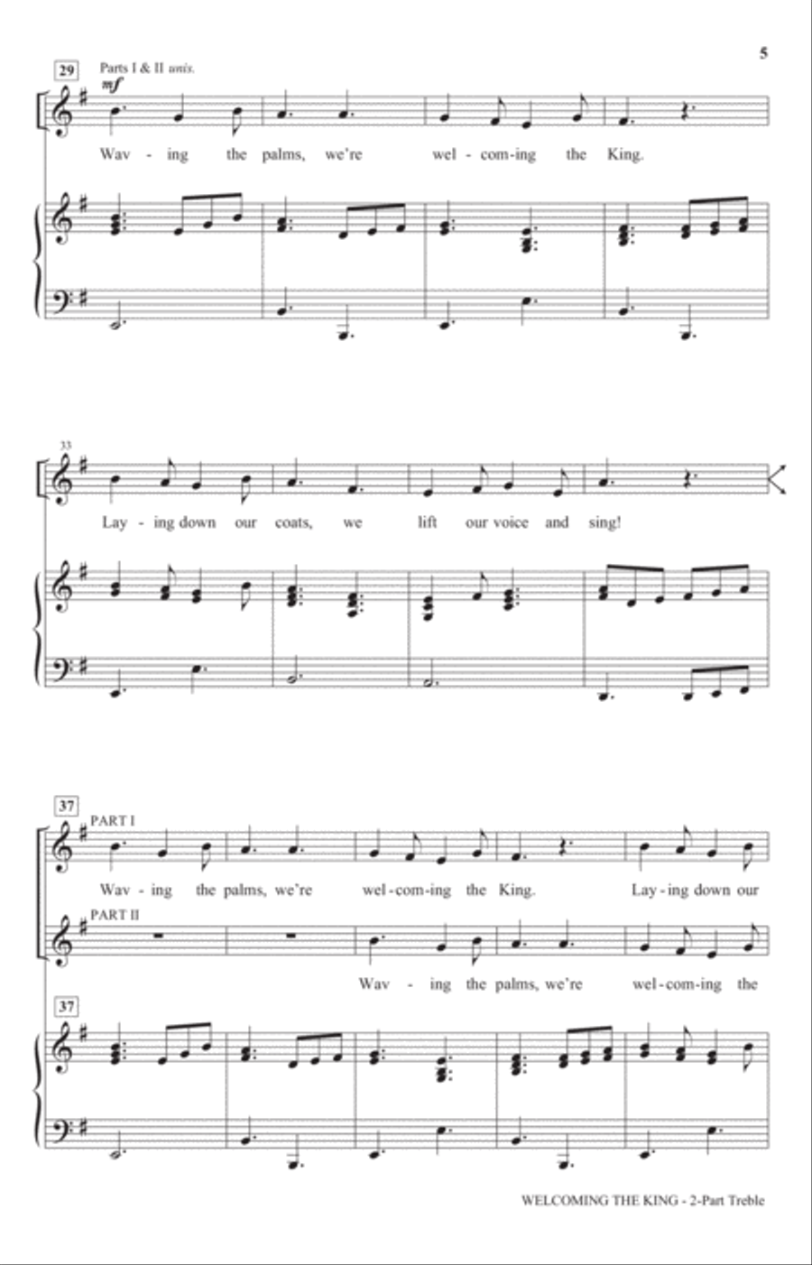 Welcoming The King Welcoming The King 2-Part scores gallery preview page 3