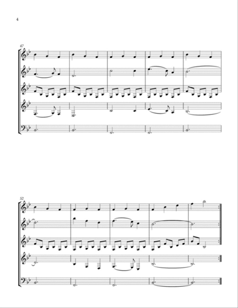 Silent Night, for wind quintet Woodwind Quintet scores gallery preview page 6