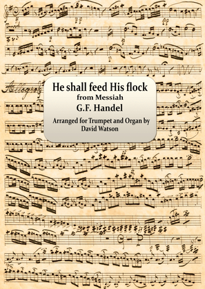Book cover for He shall feed His flock for Trumpet and Organ