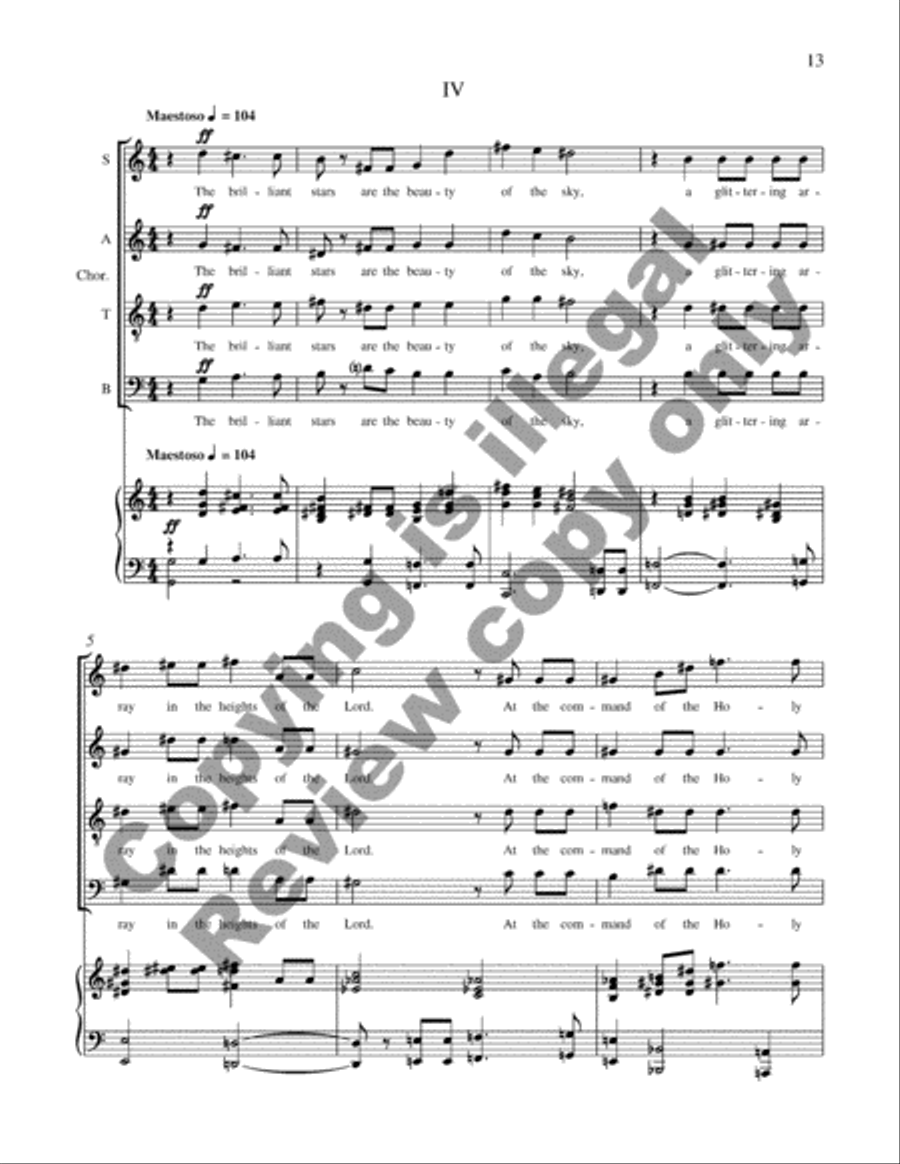 A Spectacle of Glory 4-Part scores gallery preview page 9