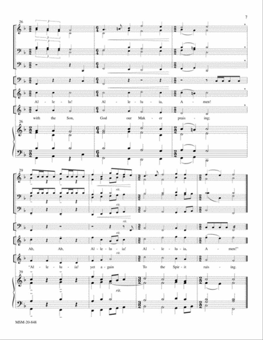 Come, You Faithful, Raise the Strain (Gaudeamus Pariter) 4-Part scores gallery preview page 5