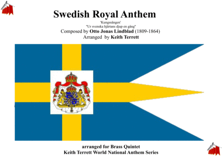 Swedish Royal Anthem (''Kungssången'' - The King's Song) for Brass Quintet image number null