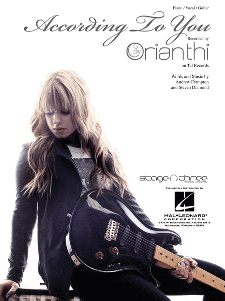 According to You Piano, Vocal, Guitar scores gallery preview page 1