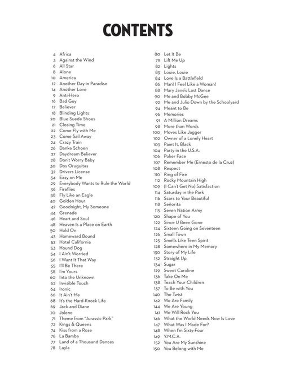 101 Simple Songs Tenor Saxophone scores gallery preview page 3
