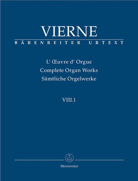 Complete Organ Works VIII.1: Pieces en style libre en deux livres, Livre I (1914)