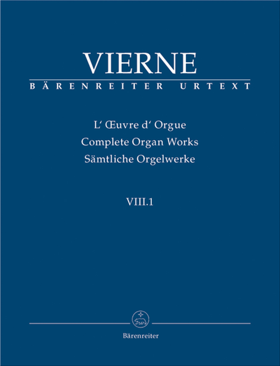 Complete Organ Works VIII.1: Pieces en style libre en deux livres, Livre I (1914)