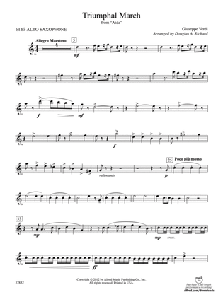Triumphal March (from Aida): E-flat Alto Saxophone
