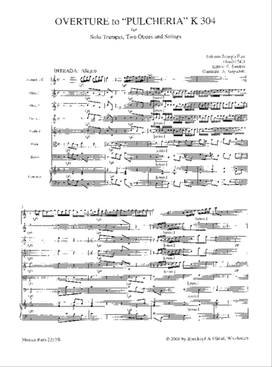 Overture of “Pulcheria” K 304 Orchestra scores gallery preview page 2