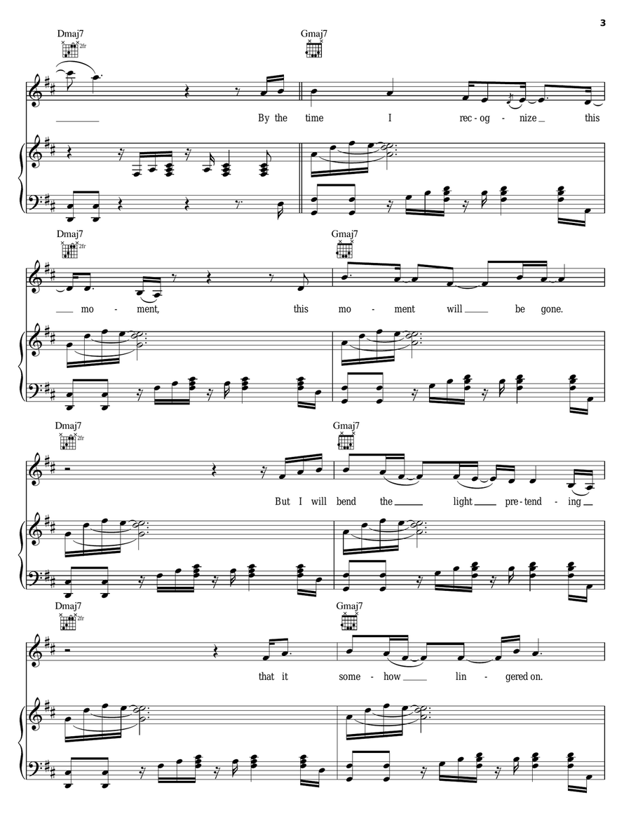 Clarity Piano, Vocal, Guitar scores gallery preview page 3