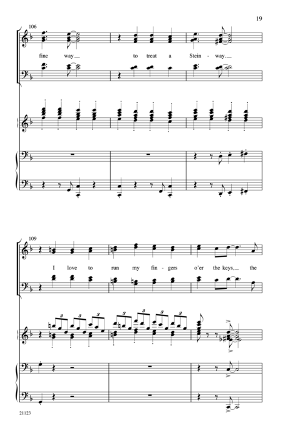 I Love a Piano 4-Part scores gallery preview page 43