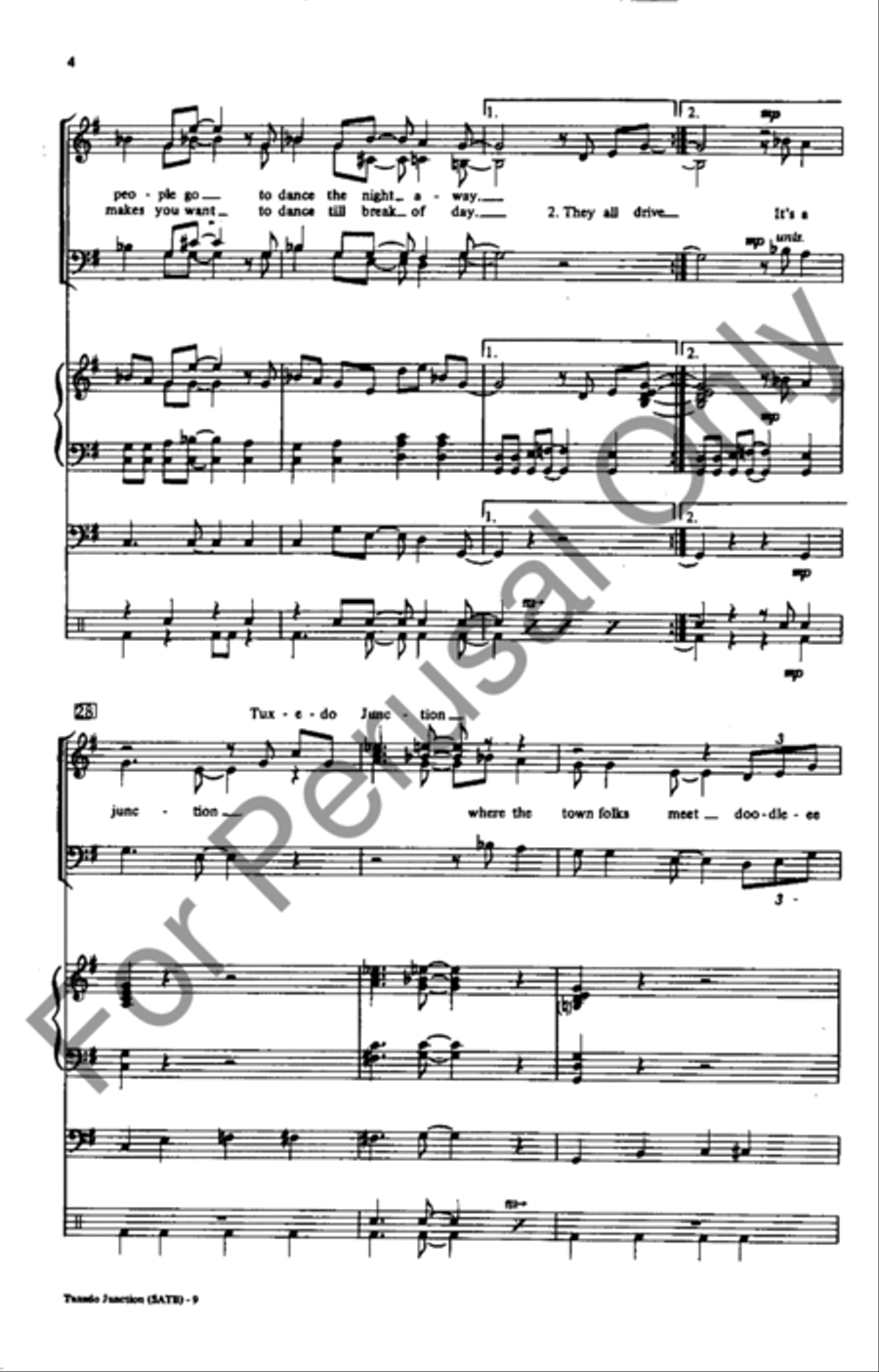 Tuxedo Junction Divisi scores gallery preview page 4