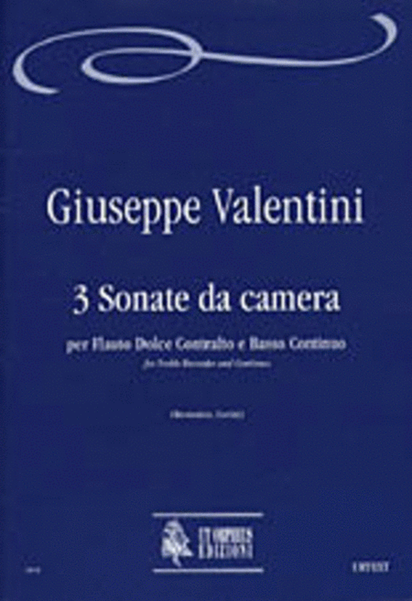 3 Sonate da camera for Treble Recorder and Continuo