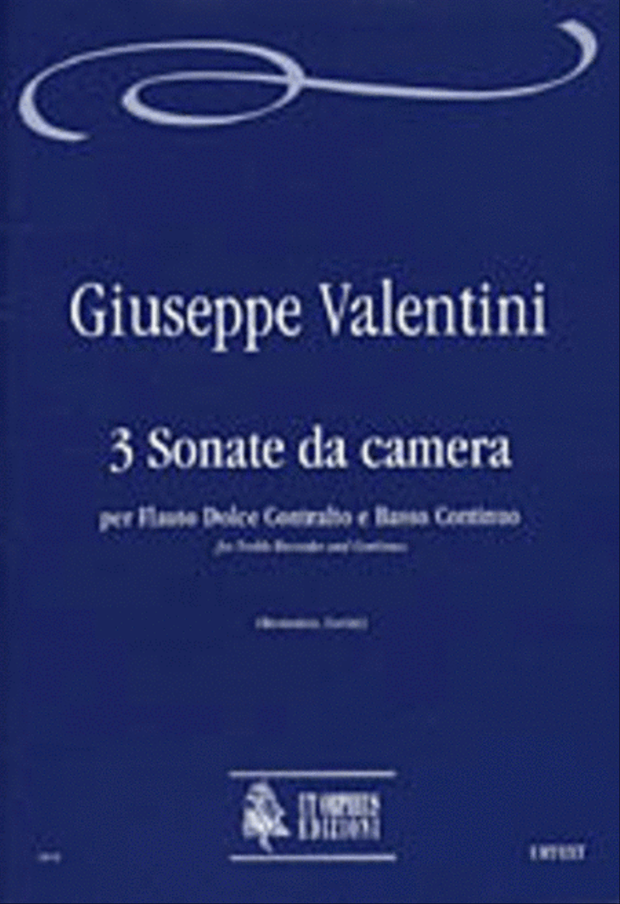 3 Sonate da camera for Treble Recorder and Continuo Flute scores gallery preview page 1