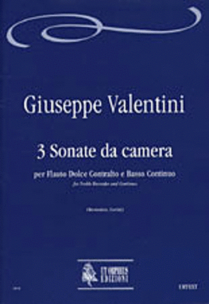 3 Sonate da camera for Treble Recorder and Continuo
