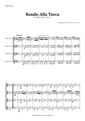 Rondo Alla Turca by Mozart for French Horn Quartet