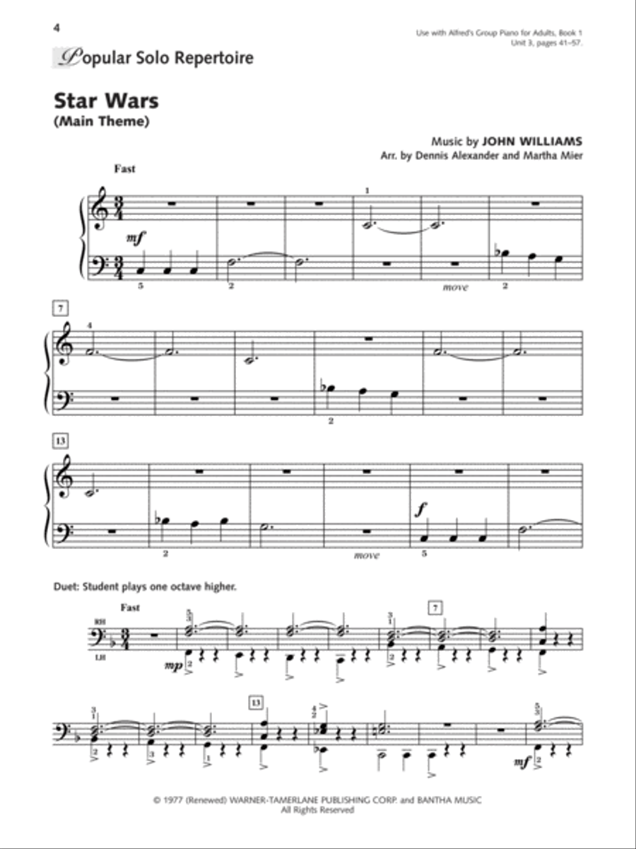 Alfred's Group Piano for Adults: Popular Music Books 1 & 2 Piano Method scores gallery preview page 4