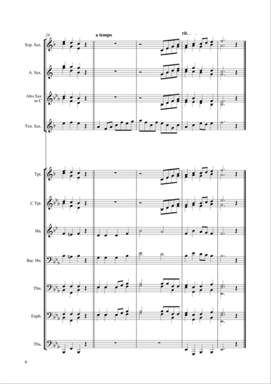 Au Claire de la lune Brass Ensemble scores gallery preview page 6