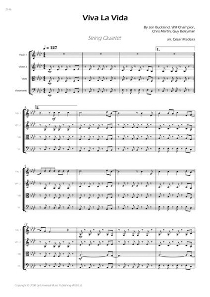 Viva La Vida - Score Only image number null