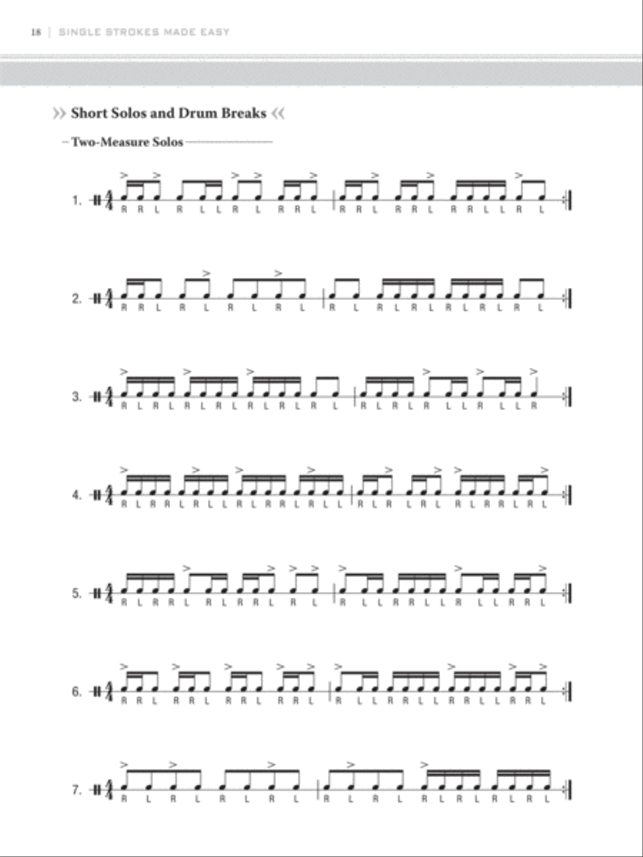 Single Strokes Made Easy Percussion scores gallery preview page 5