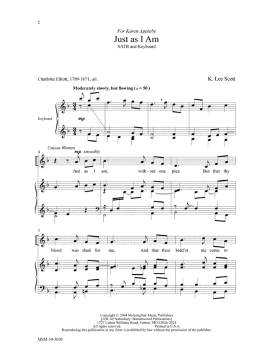 Just As I Am 4-Part scores gallery preview page 2