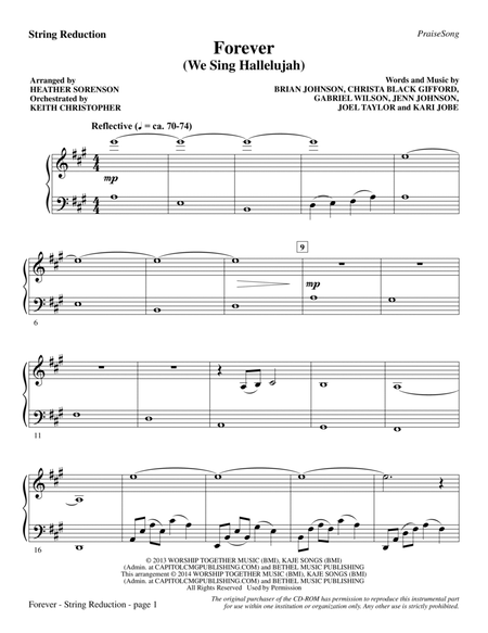 Forever (We Sing Hallelujah) - Keyboard String Reduction
