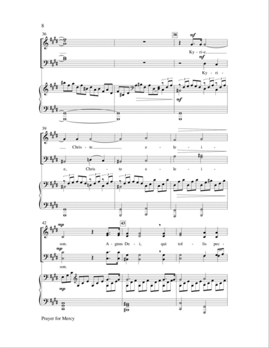 Prayer for Mercy 4-Part scores gallery preview page 8