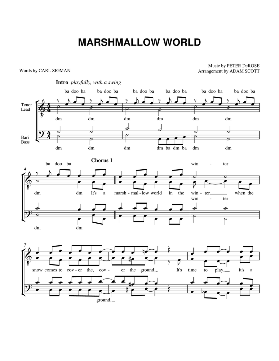 A Marshmallow World A Marshmallow World TTBB scores gallery preview page 1