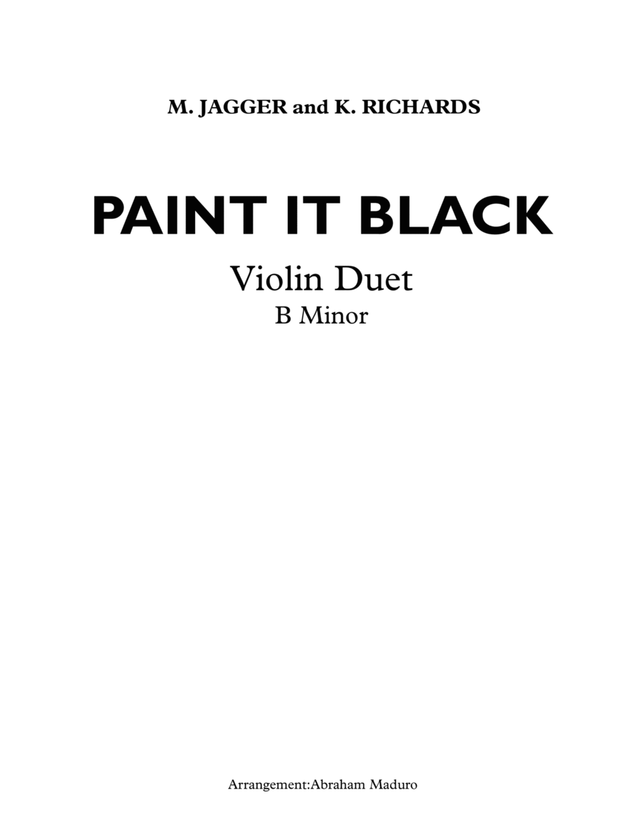 Paint It, Black Paint It, Black String Duet scores gallery preview page 1