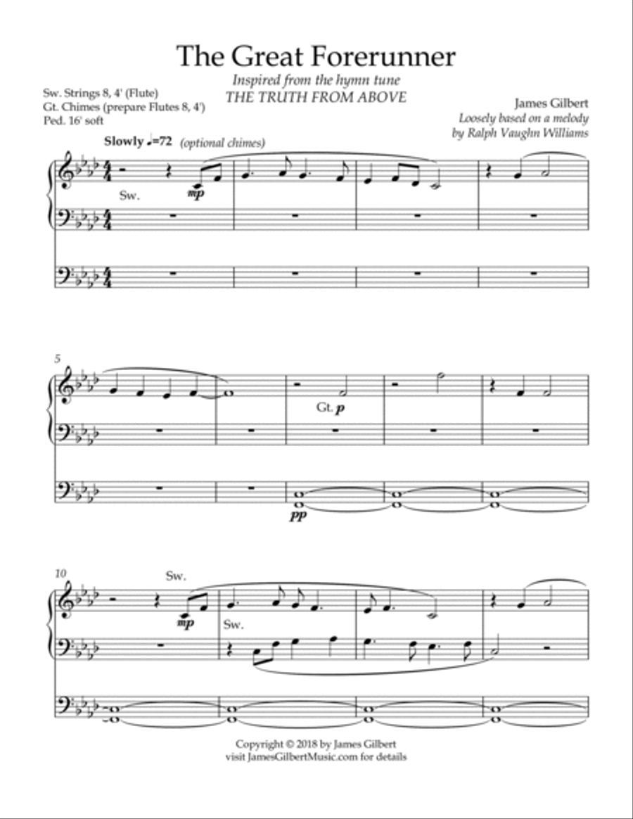 The Great Forerunner Of The Morn Organ Solo scores gallery preview page 2