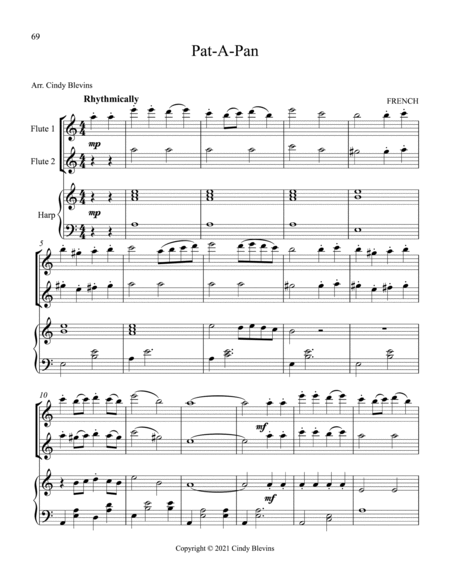Two Flutes and Harp for Christmas, Vol. 1 (12 arrangements) image number null