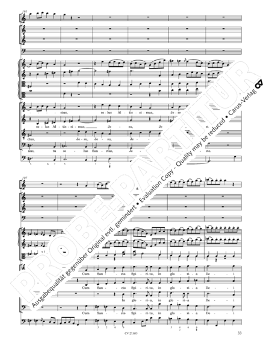 Creation Mass in A-major after Joseph Haydn (Schopfungsmesse in A nach Joseph Haydn) 4-Part scores gallery preview page 34