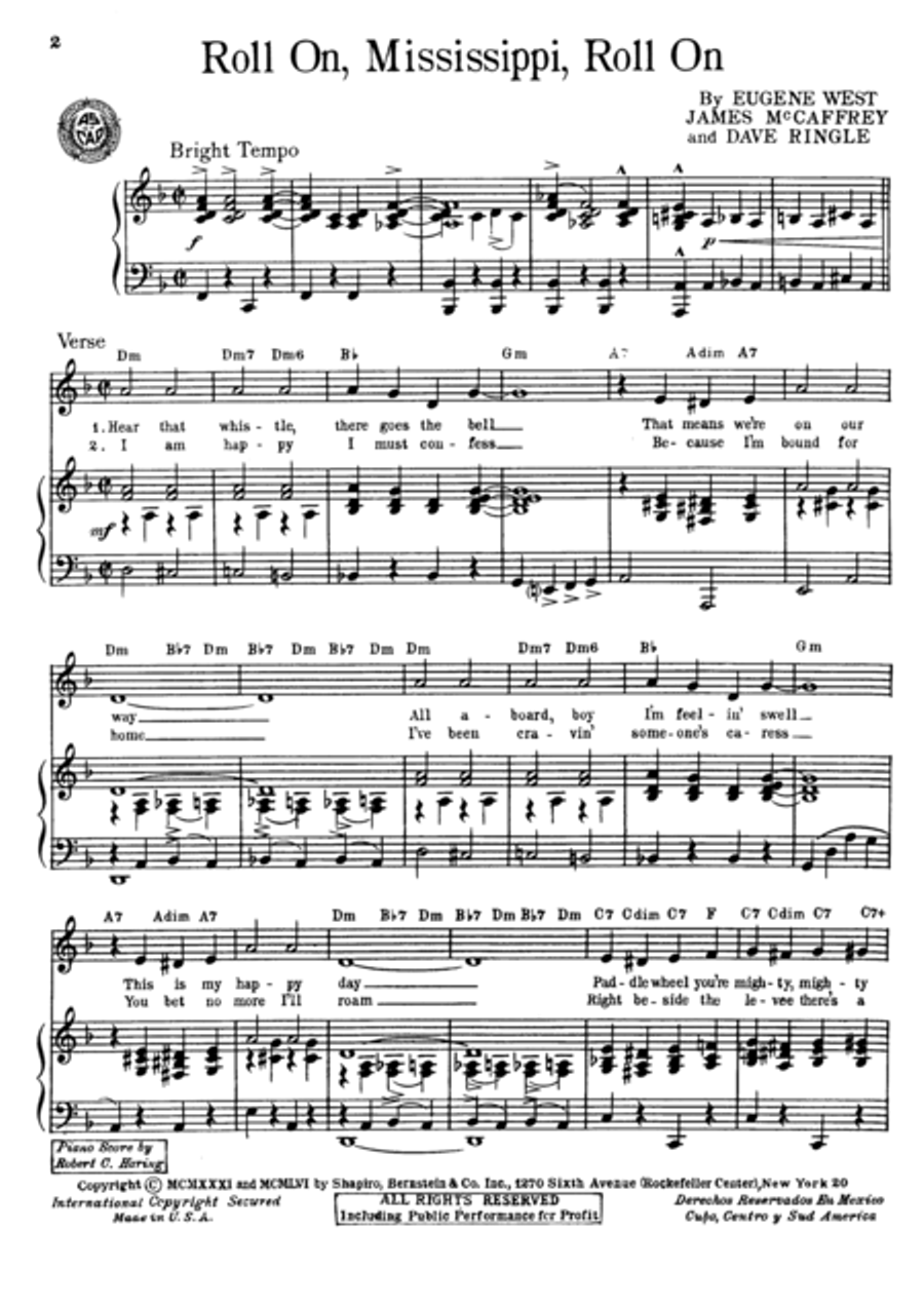 Roll On, Mississippi, Roll On Voice scores gallery preview page 2