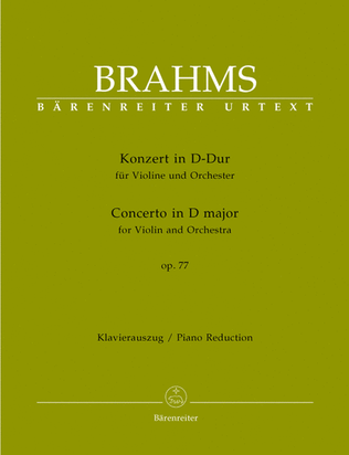 Book cover for Concerto for Violin and Orchestra in D major, op. 77