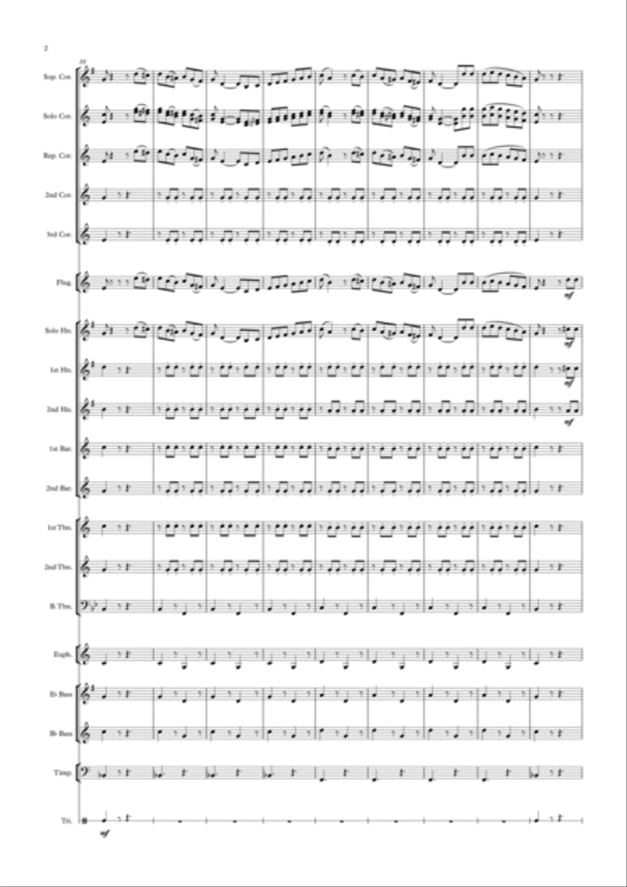 The Mexican Hat Dance (Jarabe Tapatío) Brass Band scores gallery preview page 2