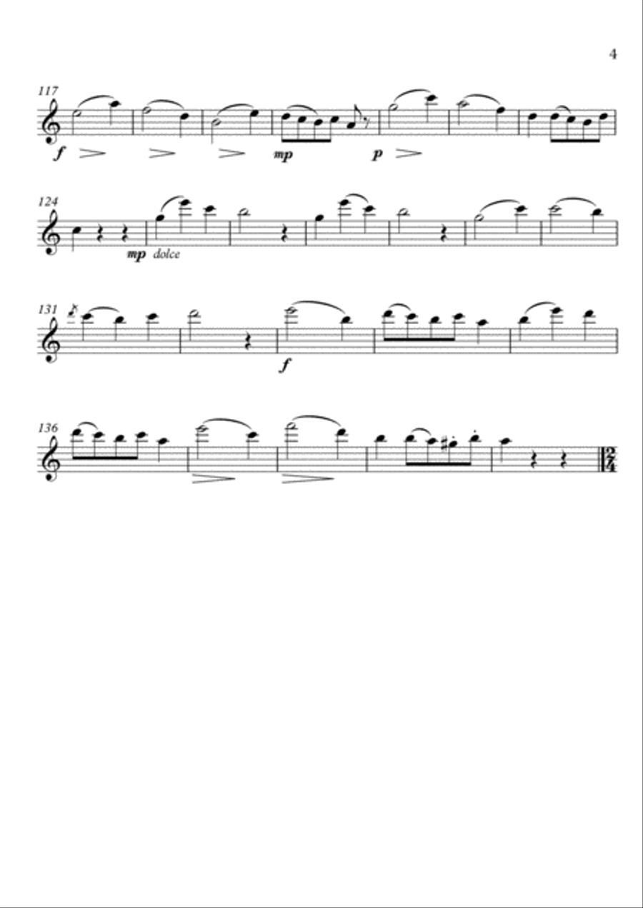 Serenade Flute Guitar duet by Kuffner Flute scores gallery preview page 4