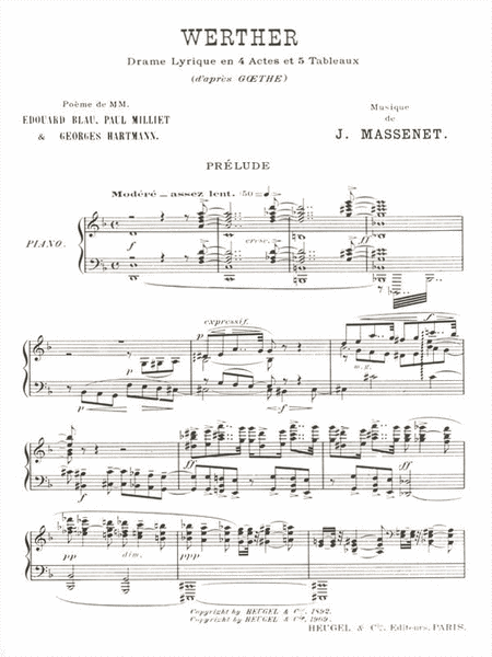 Jules Massenet - Werther (version Chant - Piano)