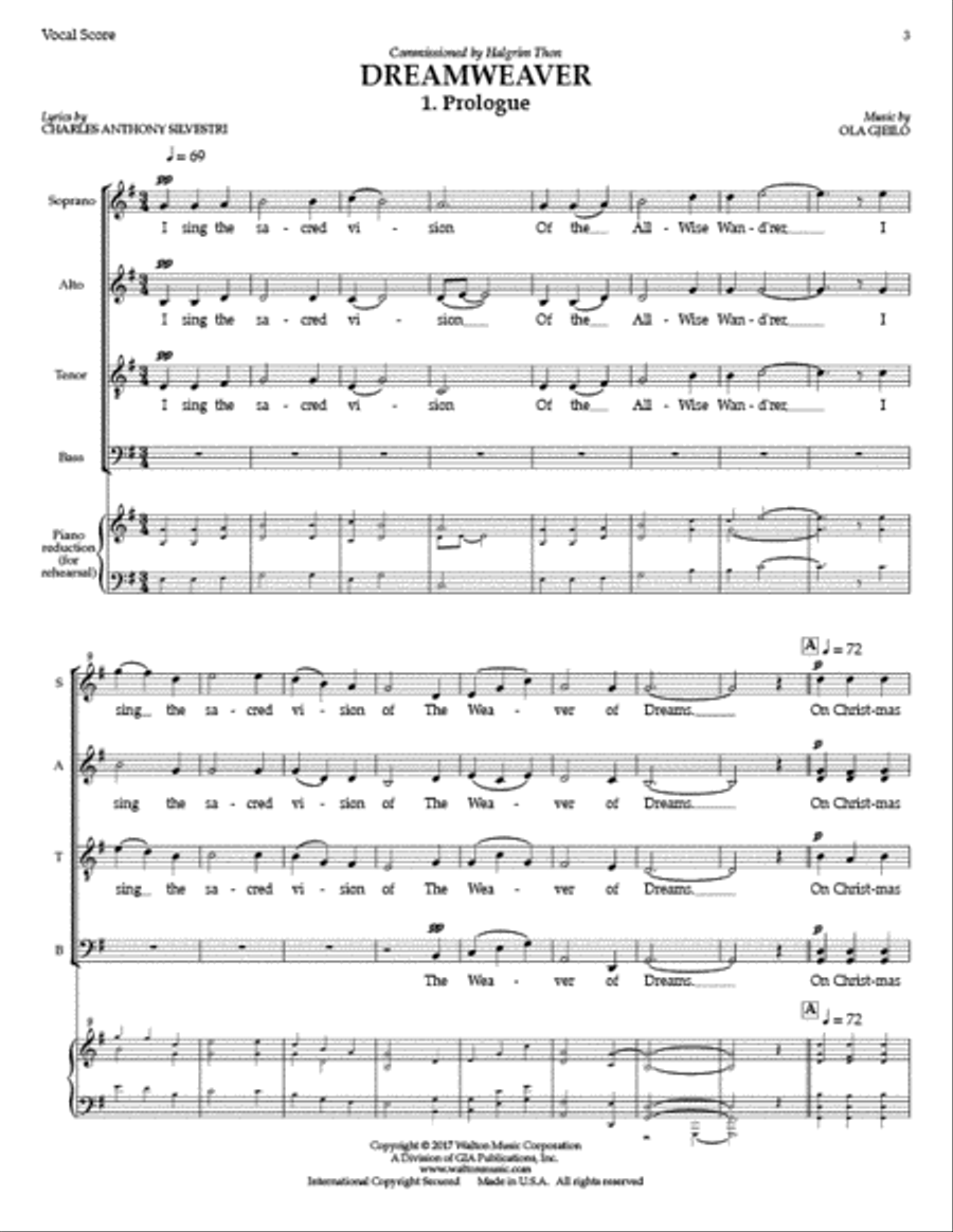 Dreamweaver - Vocal Score Divisi scores gallery preview page 2