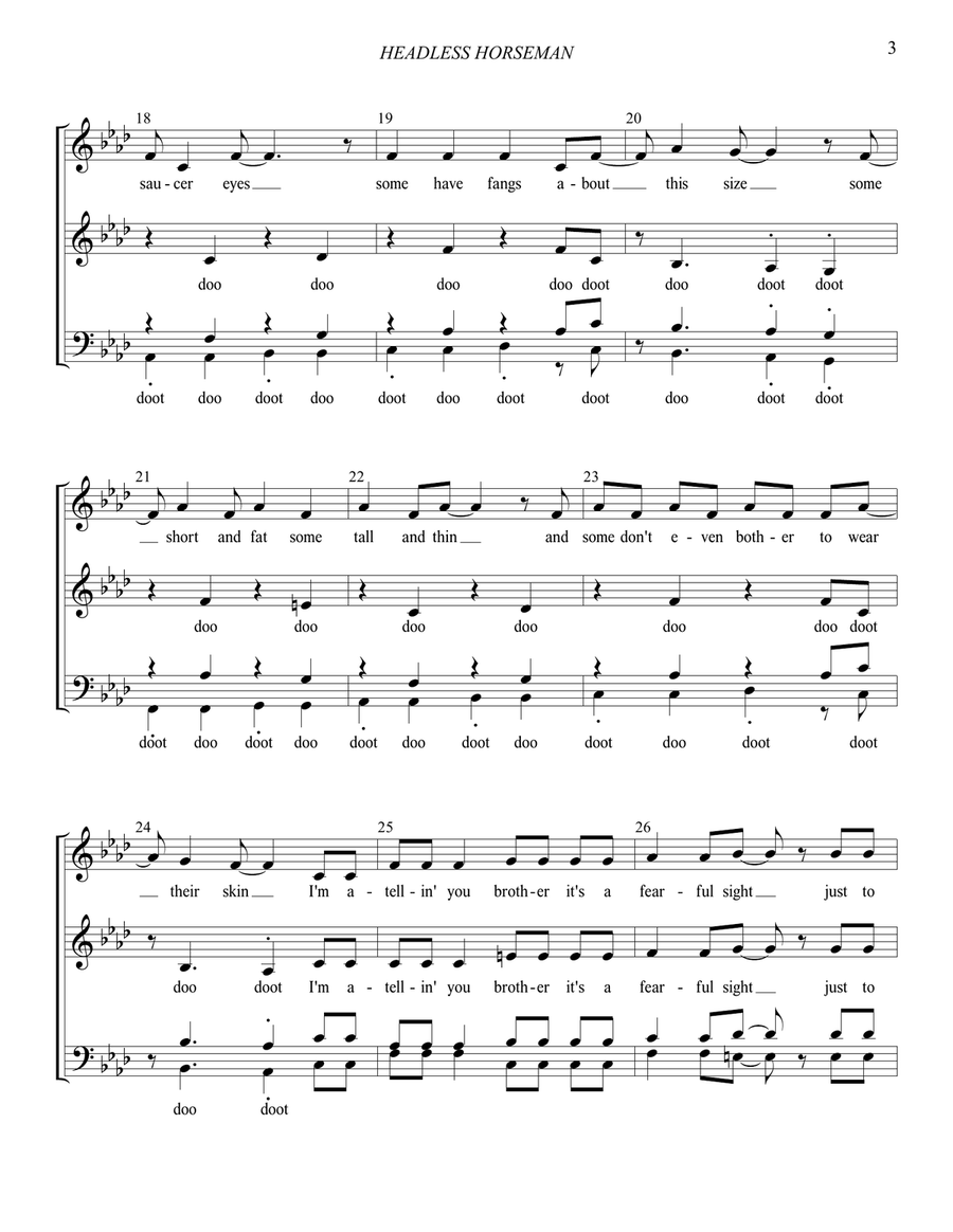 The Headless Horseman 4-Part scores gallery preview page 4