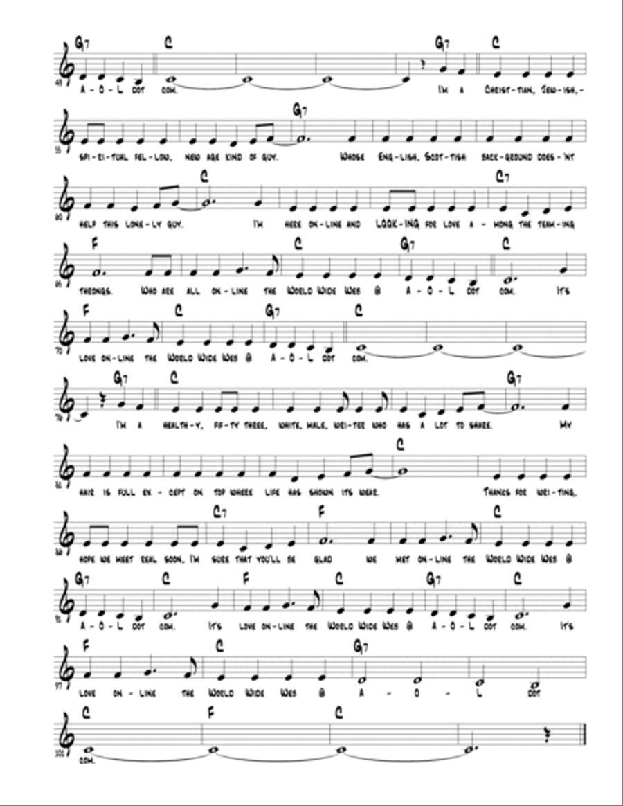 It's Love Online the Worldwide Web Voice Solo scores gallery preview page 2