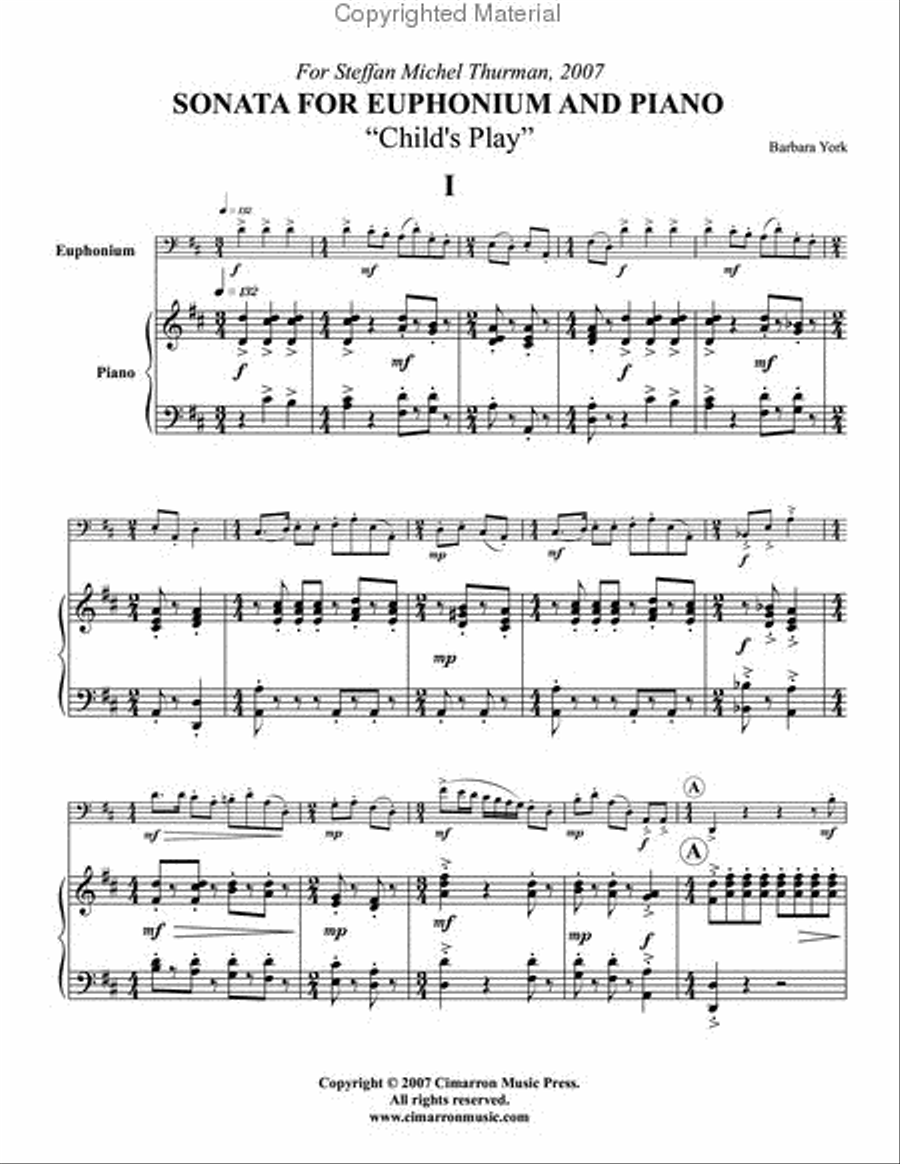 Sonata for Euphonium Euphonium scores gallery preview page 2