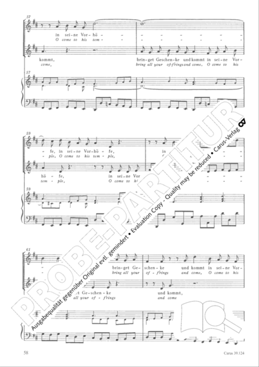 Sing to the Lord a new song (Singet dem Herrn ein neues Lied) 4-Part scores gallery preview page 59