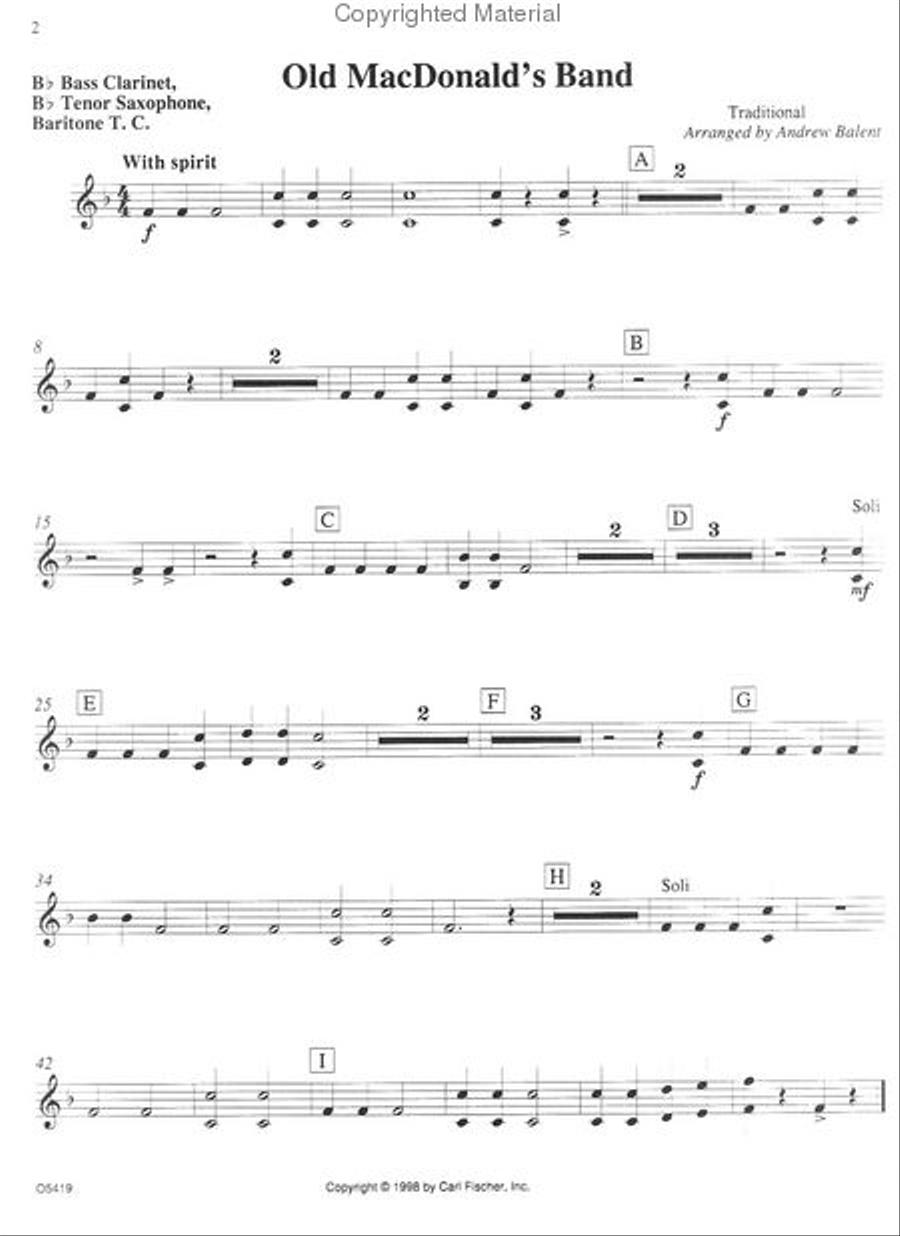 First Concert Folio - Pieces for Grade 1 Bands Concert Band Methods scores gallery preview page 2