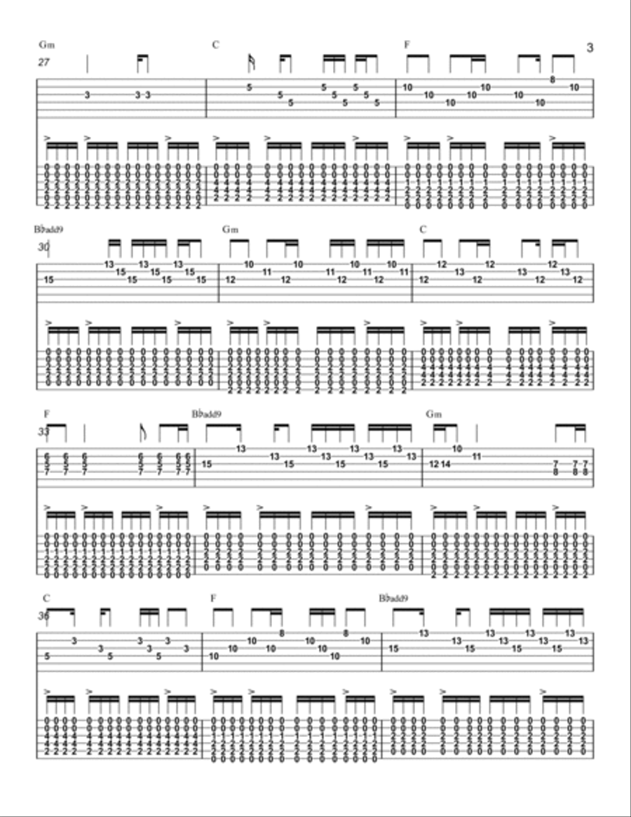 august Guitar Solo scores gallery preview page 3